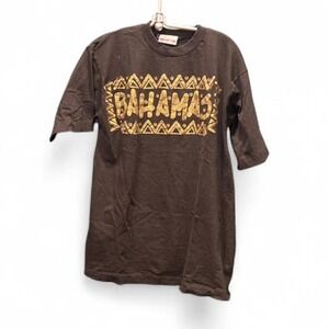 Vintage retro single stitch souvenir tee from Bahamas size medium (m6) 19" ptp